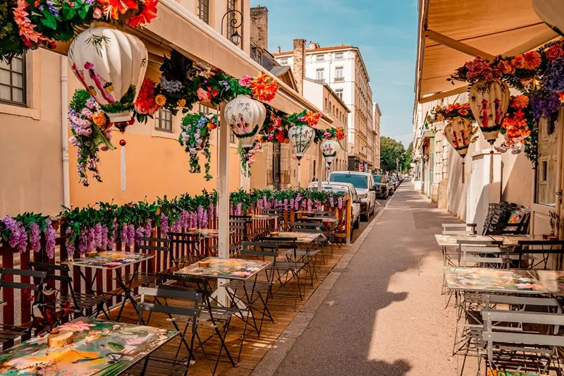 Terrasse restaurant Vietnamien Le Petit grain à Lyon