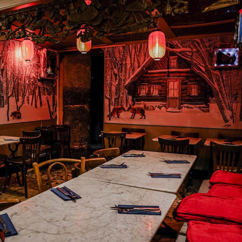 Intérieur en hiver du Petit Grain