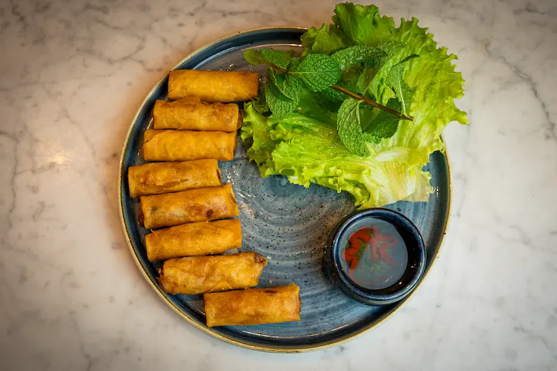 Fried Vegetarian Spring Rolls - Le Petit Grain Lyon