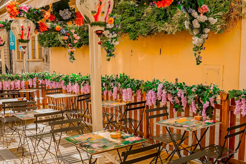 Terrasse été Restaurant Le Petit Grain Lyon 2